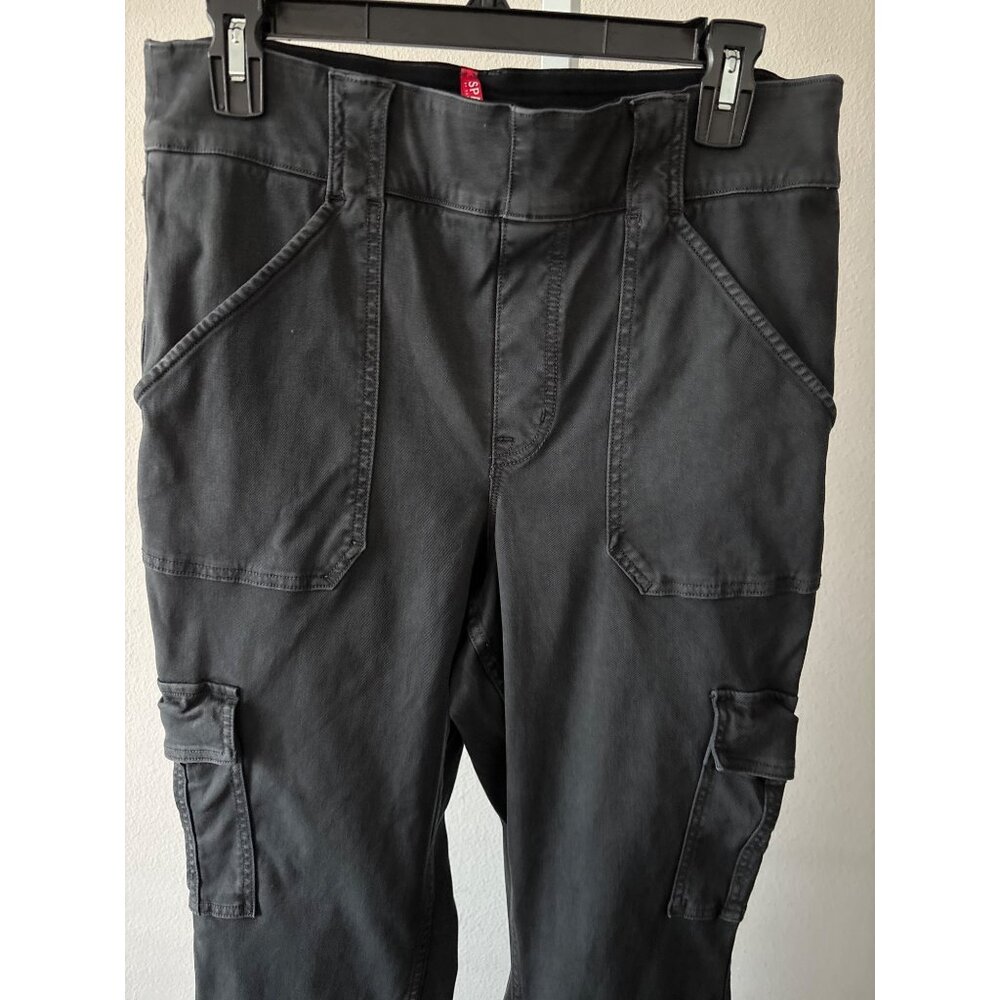 Spanx Jeans Size 1X Black Cargo Sleek Minimalist Slimming Pants Sculpted Modern - Picture 11 of 13